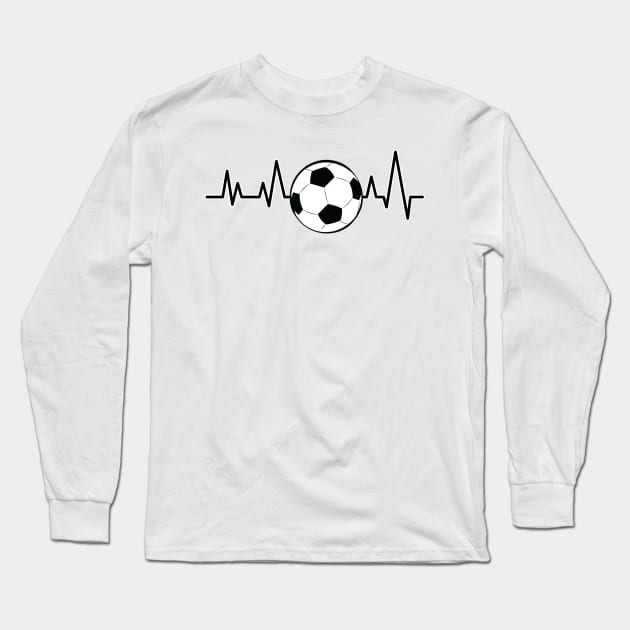 Heartbeat Pulse - Football / Soccer Long Sleeve T-Shirt by DesignWood-Sport